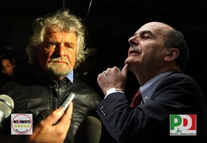 Beppe Grillo a Bersani: "è uno stalker politico", e lui risponde su twitter