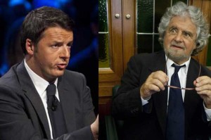 Renzi a R.Emilia: "siamo il doppio dei grillini", ma le foto lo smentiscono