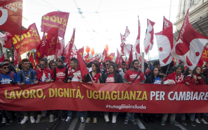 Cgil a Roma: un milione in piazza contro la politica economica di Renzi