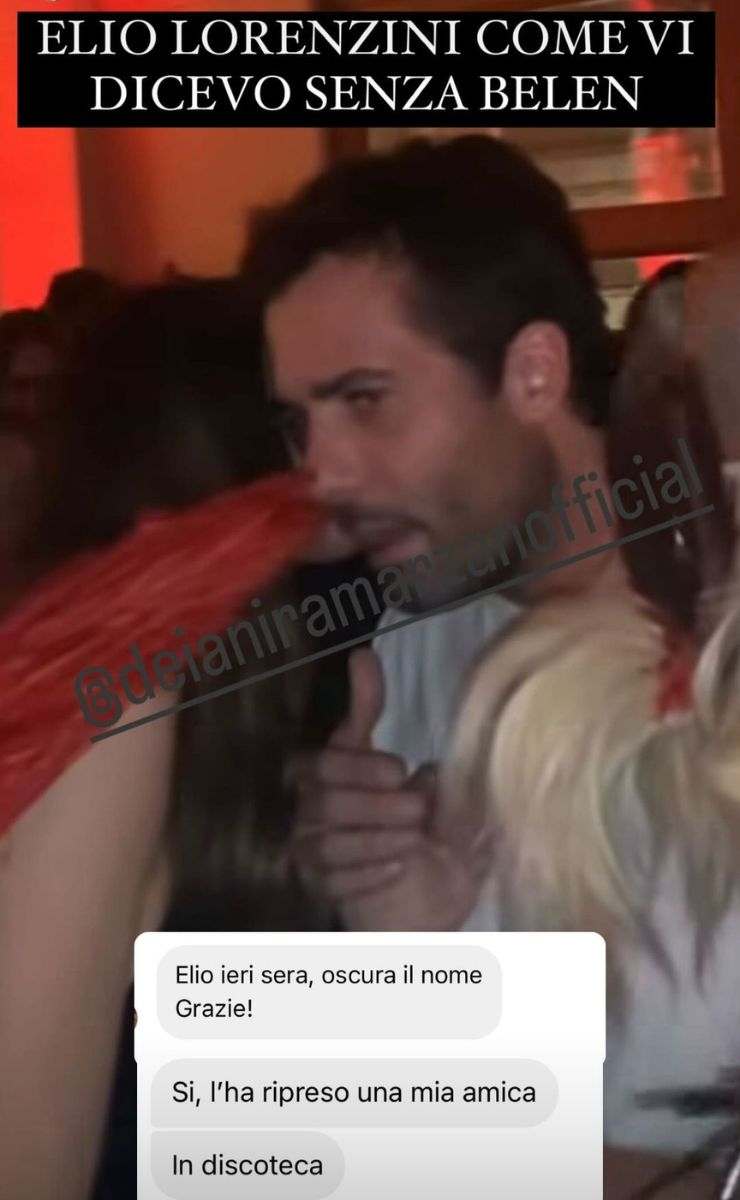 Elio Lorenzoni viene paparazzato senza Belen