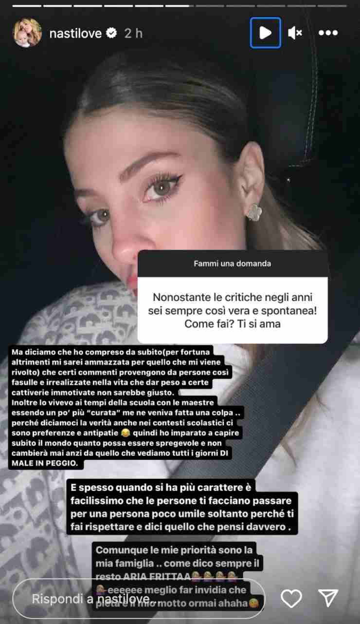 Chiara Nasti risponde alle domande dei fan sui social